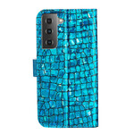 Housse Samsung Galaxy S21 FE Croco Diamants