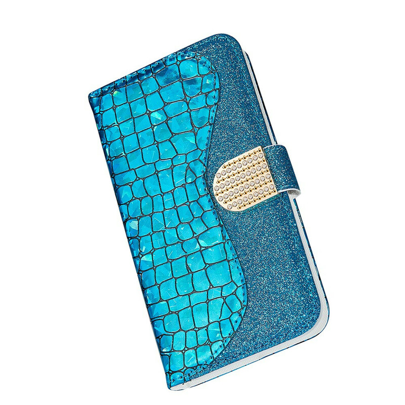 Housse Samsung Galaxy S21 FE Croco Diamants