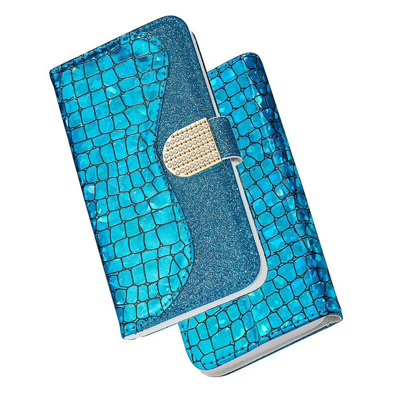 Housse Samsung Galaxy S21 FE Croco Diamants