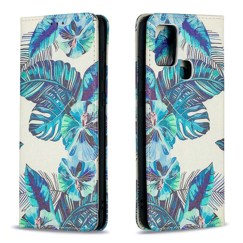 Flip Cover Samsung Galaxy A21s Feuilles