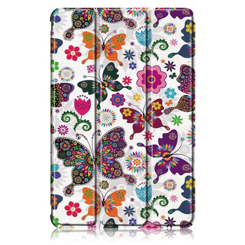 Smart Case Samsung Galaxy Tab S7 FE Renforcée Papillons et Fleurs