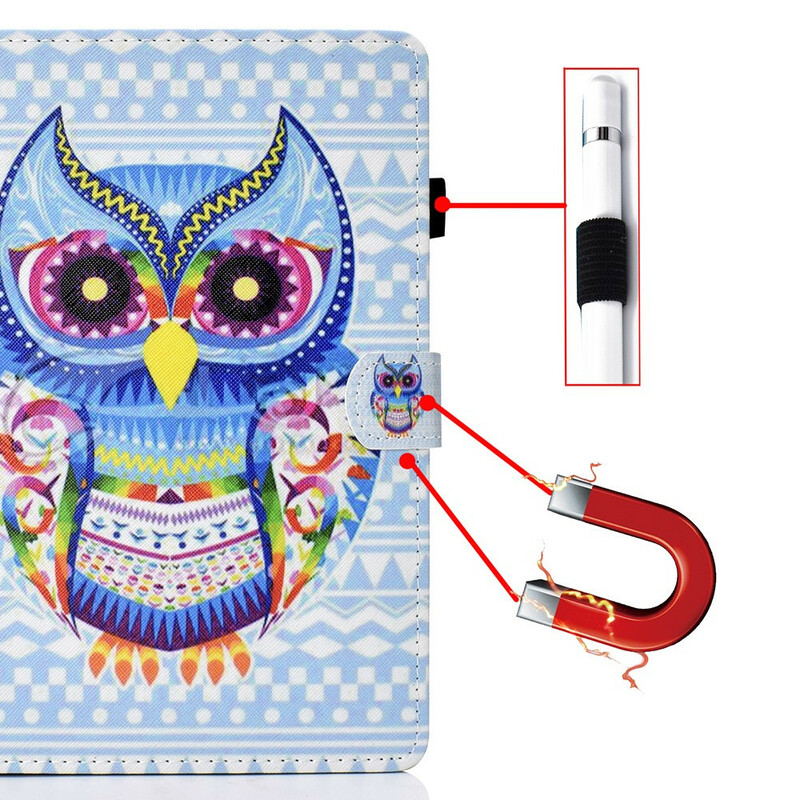 Housse Samsung Galaxy Tab A7 Lite Hibou Tribal