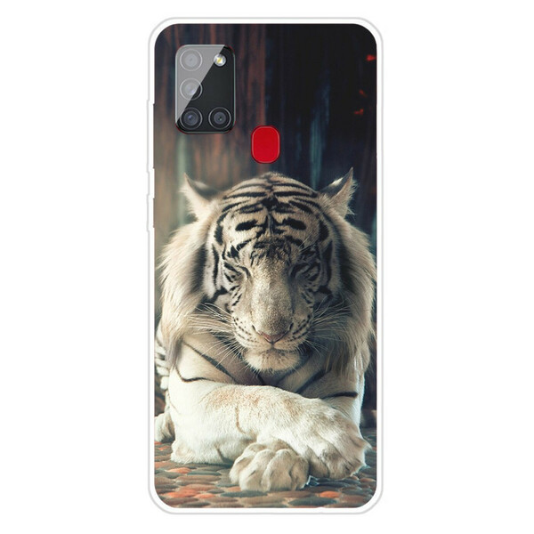 Coque Samsung Galaxy A21s Flexible Tigre