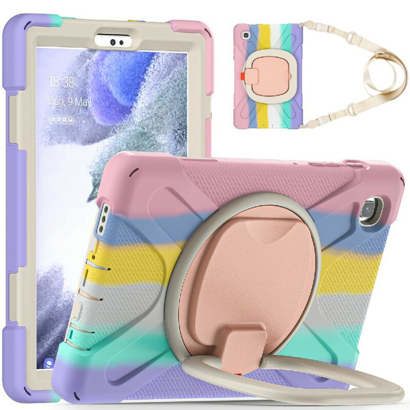 Coque Samsung Galaxy Tab A7 Lite Multi-Fonctionnelle Bandoulière Color