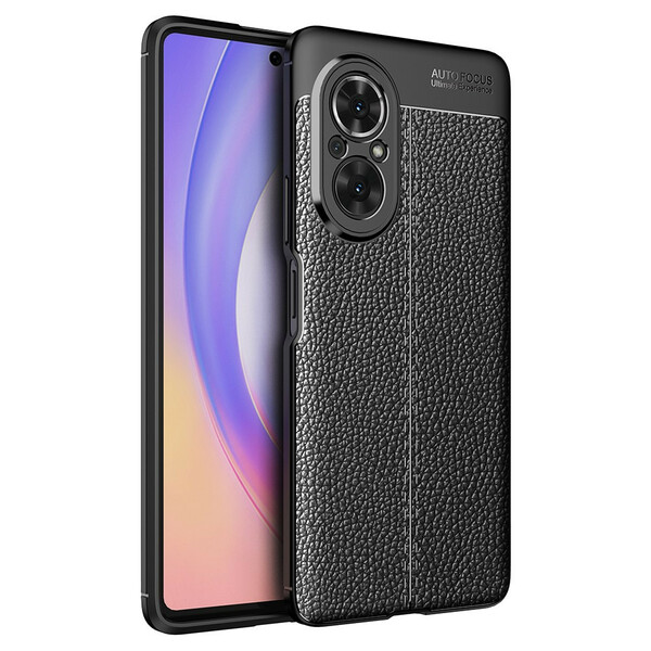 Coque Honor 50 Pro Effet Cuir Litchi Double Line