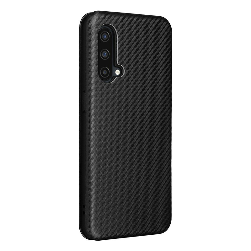 Flip Cover OnePlus Nord CE 5G Silicone Carbone Coloré