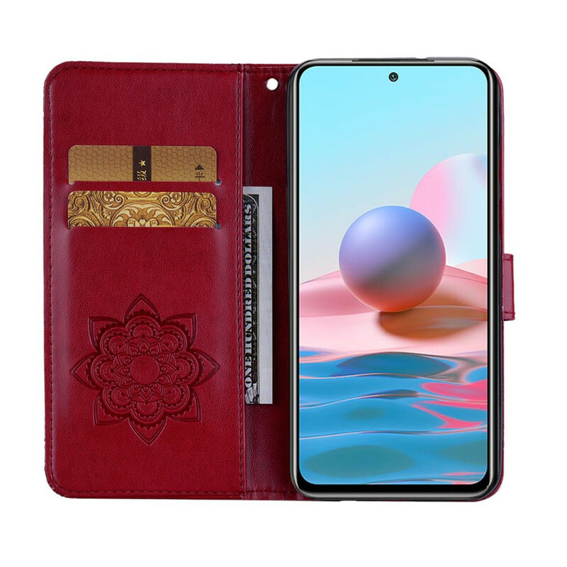 Housse Xiaomi Redmi Note 10 / Note 10s Hibou Mandala et Breloque