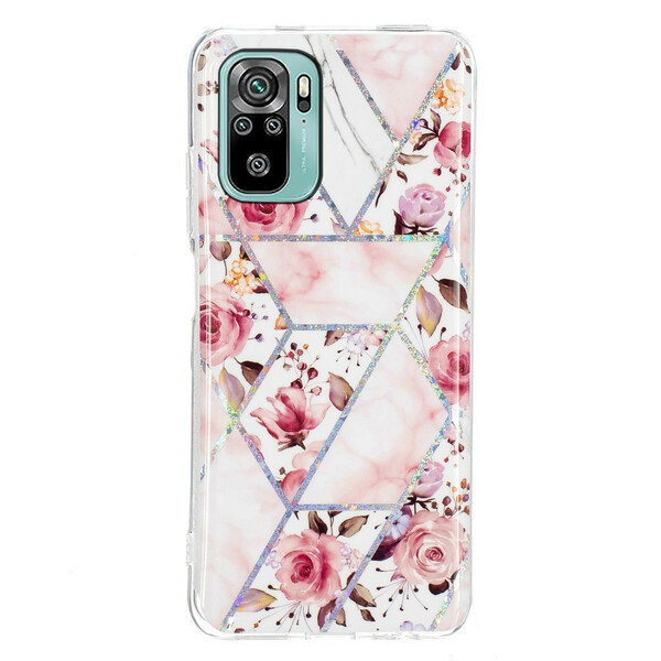 Coque Xiaomi Redmi Note 10/10S/Poco M5s Marbrée Fleurs