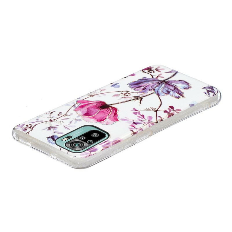 Coque Xiaomi Redmi Note 10 / Note 10s Marbrée Fleurs