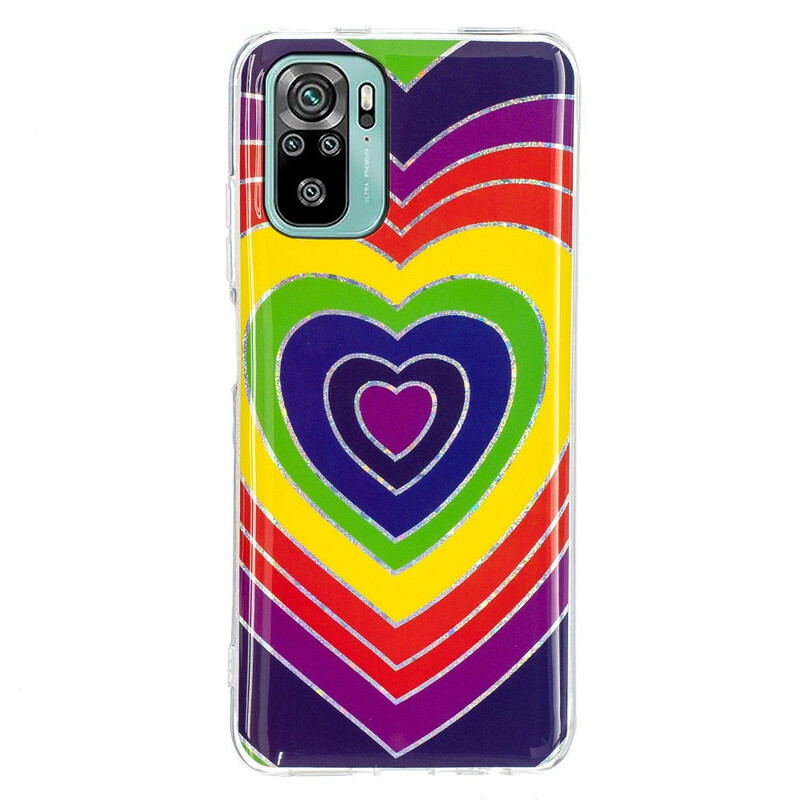 Coque Xiaomi Redmi Note 10 / Note 10s Coeur Psychédélique