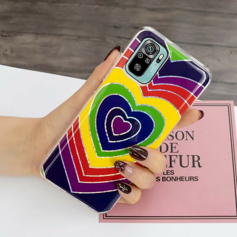 Coque Xiaomi Redmi Note 10 / Note 10s Coeur Psychédélique