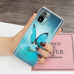 Coque Xiaomi Redmi Note 10 / Note 10s Papillon Bleu Fluorescente