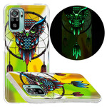 Coque Xiaomi Redmi Note 10 / Note 10s Attrape Rêves Hibou Fluorescente