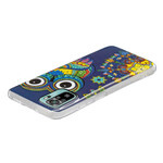 Coque Xiaomi Redmi Note 10 / Note 10s Hibou Mandala Fluorescente