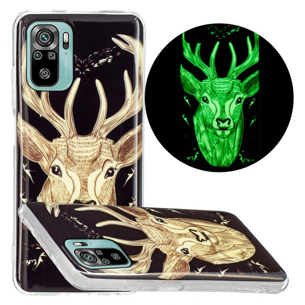 Coque Xiaomi Redmi Note 10 / Note 10s Cerf Majestueux Fluorescente