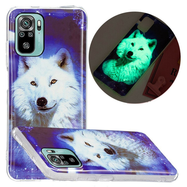 Coque Xiaomi Redmi Note 10 / Note 10 Série Loup Fluorescente