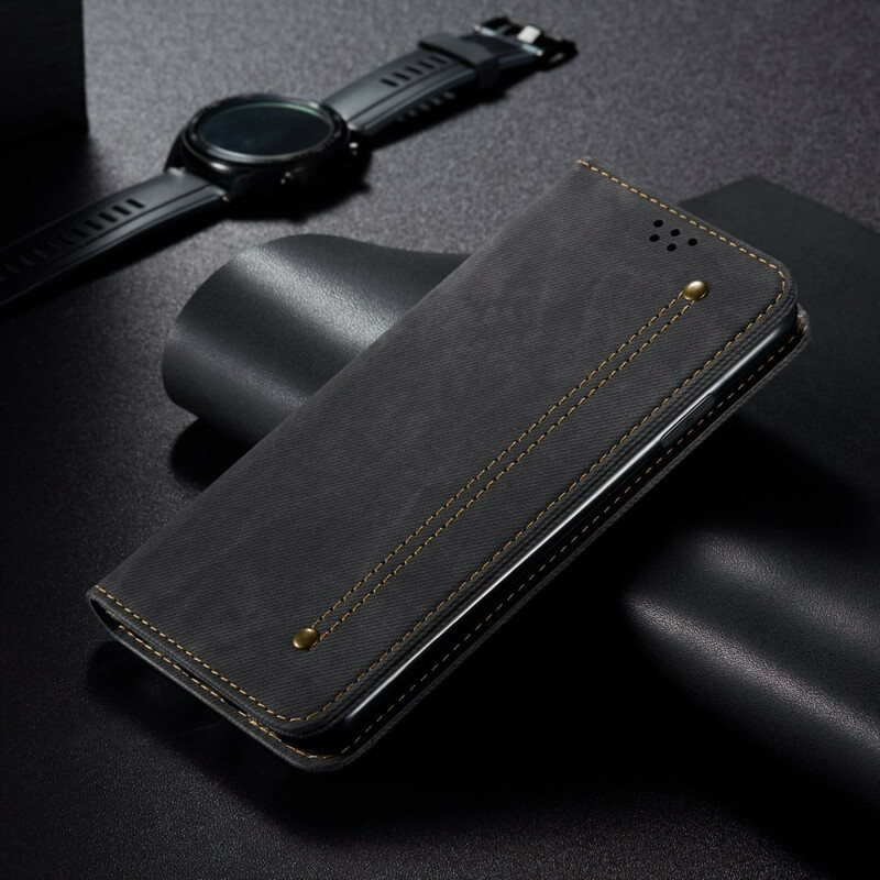 Flip Cover Xiaomi Redmi Note 10 5G / Poco M3 Pro 5G Tissu Jeans