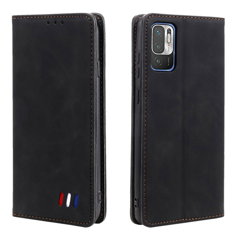 Flip Cover Xiaomi Redmi Note 10 5G / Poco M3 Pro 5G Style Cuir Tricolore