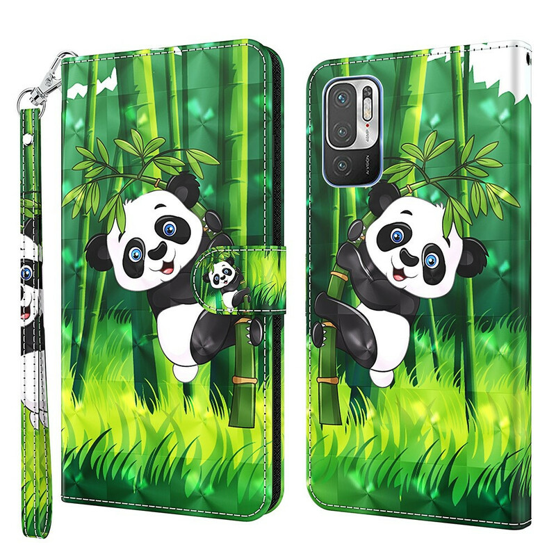 Housse Xiaomi Redmi Note 10 5G / Poco M3 Pro 5G Panda et Bambou