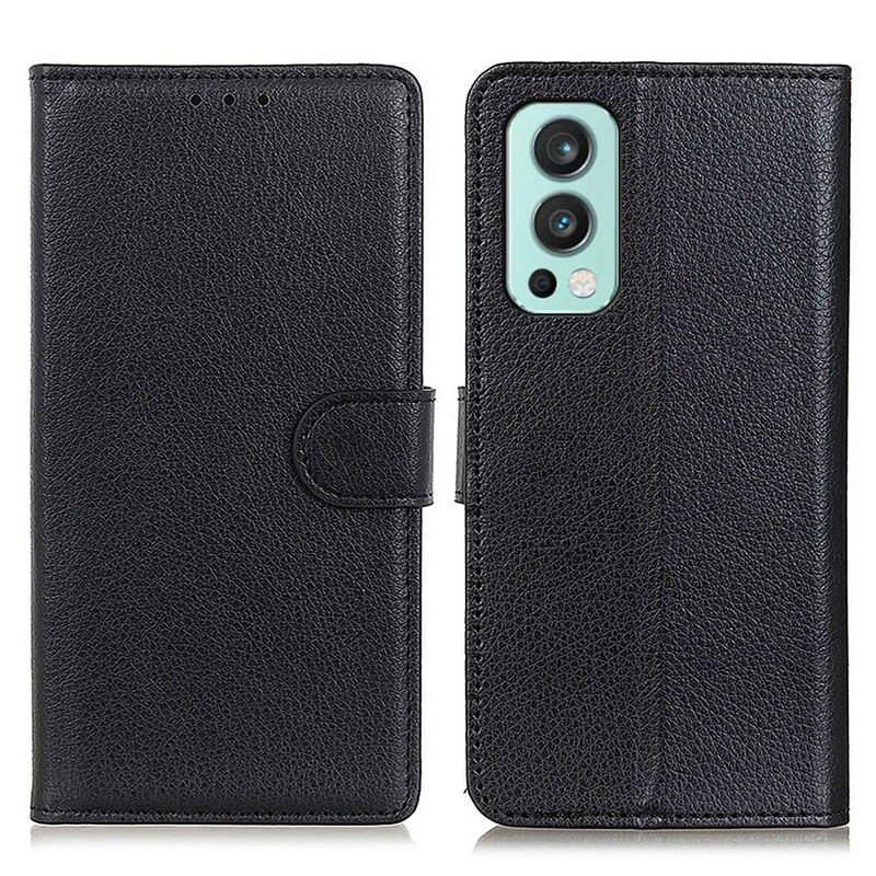 Housse OnePlus Nord 2 5G Simili Cuir Litchi