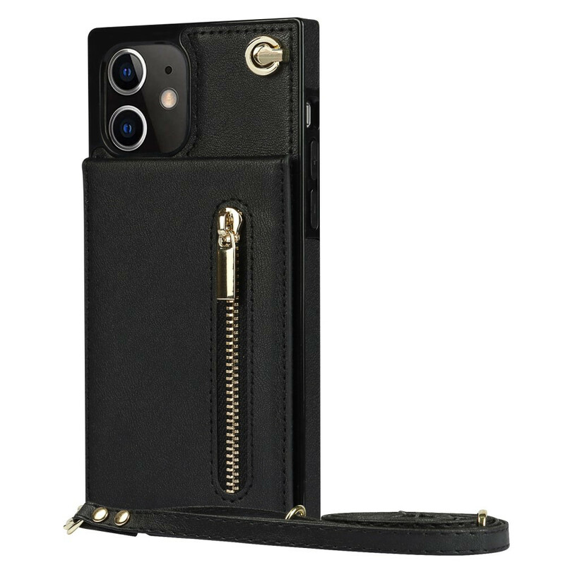 Coque iPhone 12 Mini Bandoulière Porte-cartes