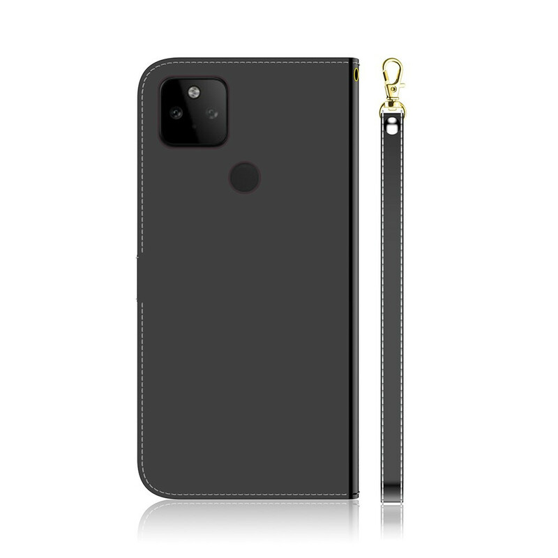 Housse Google Pixel 5A 5G Simili Cuir Couverture MIroir