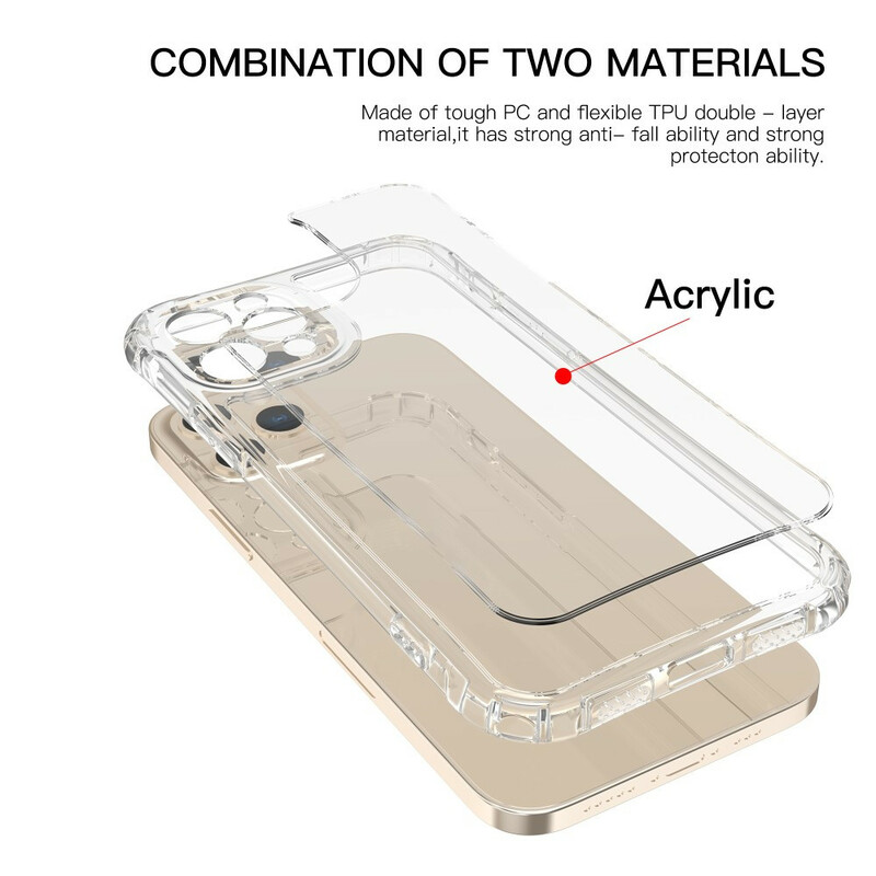 Coque iPhone 12 / 12 Pro Transparente LEEU Coussins Protecteurs