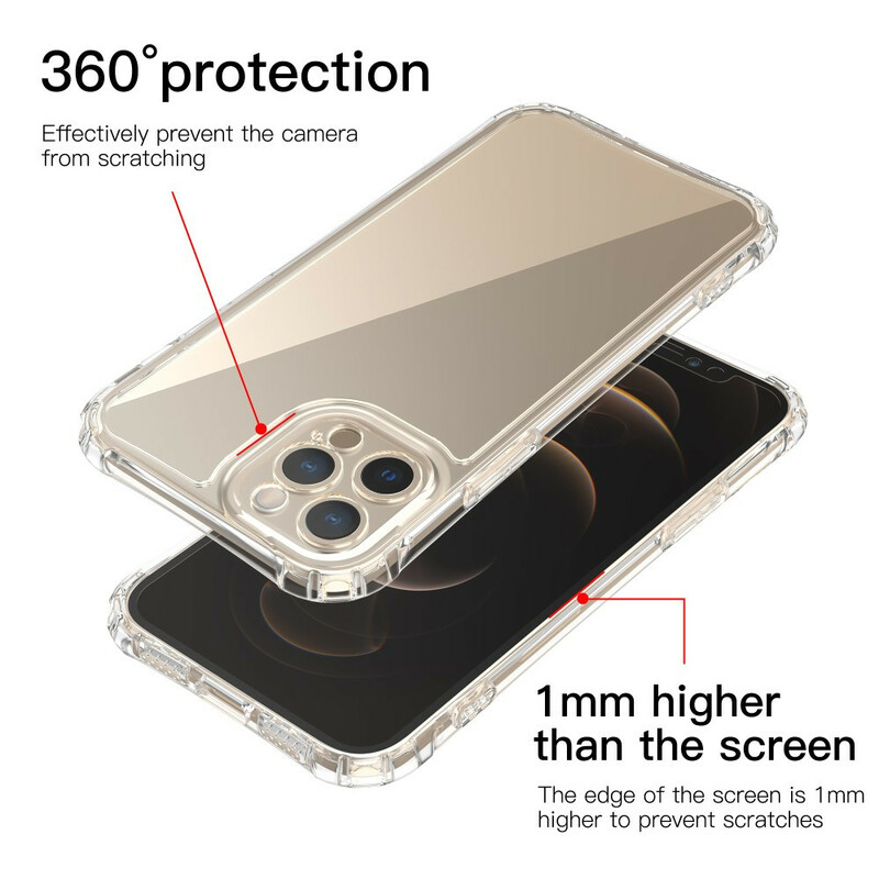 Coque iPhone 12 / 12 Pro Transparente LEEU Coussins Protecteurs