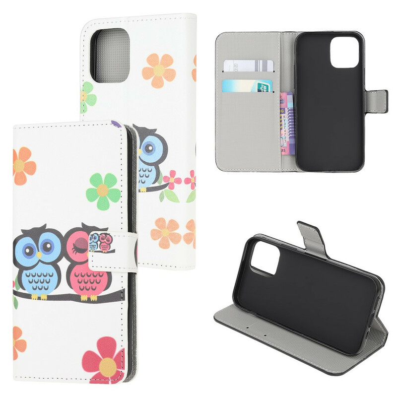 Housse iPhone 13 Mini Couple de Hiboux