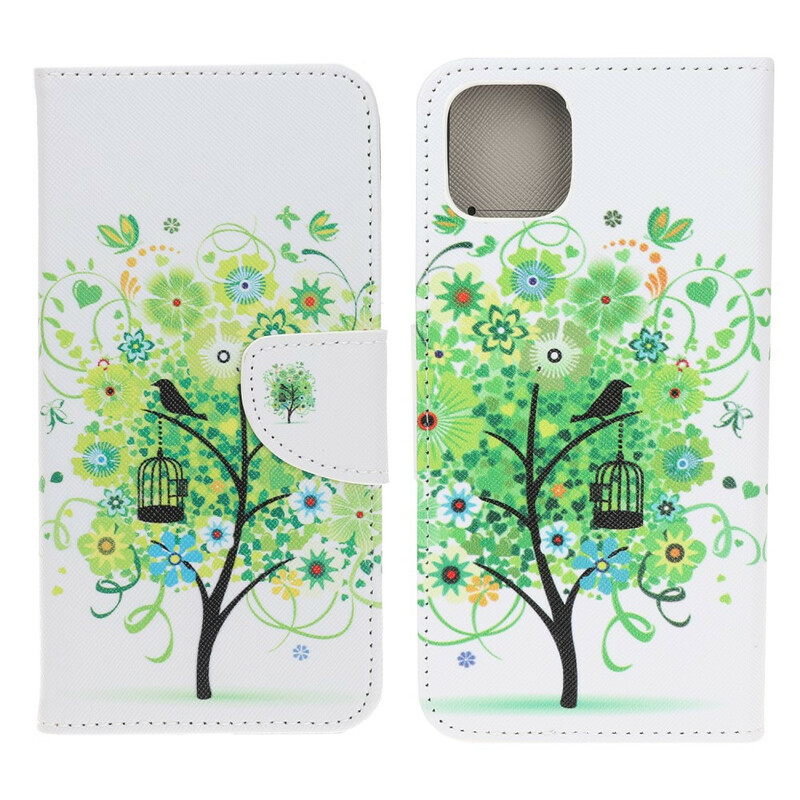 Housse iPhone 13 Mini Arbre Fleuri