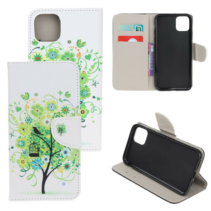 Housse iPhone 13 Mini Arbre Fleuri