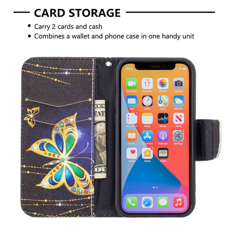 Housse iPhone 13 Mini Papillon Magique