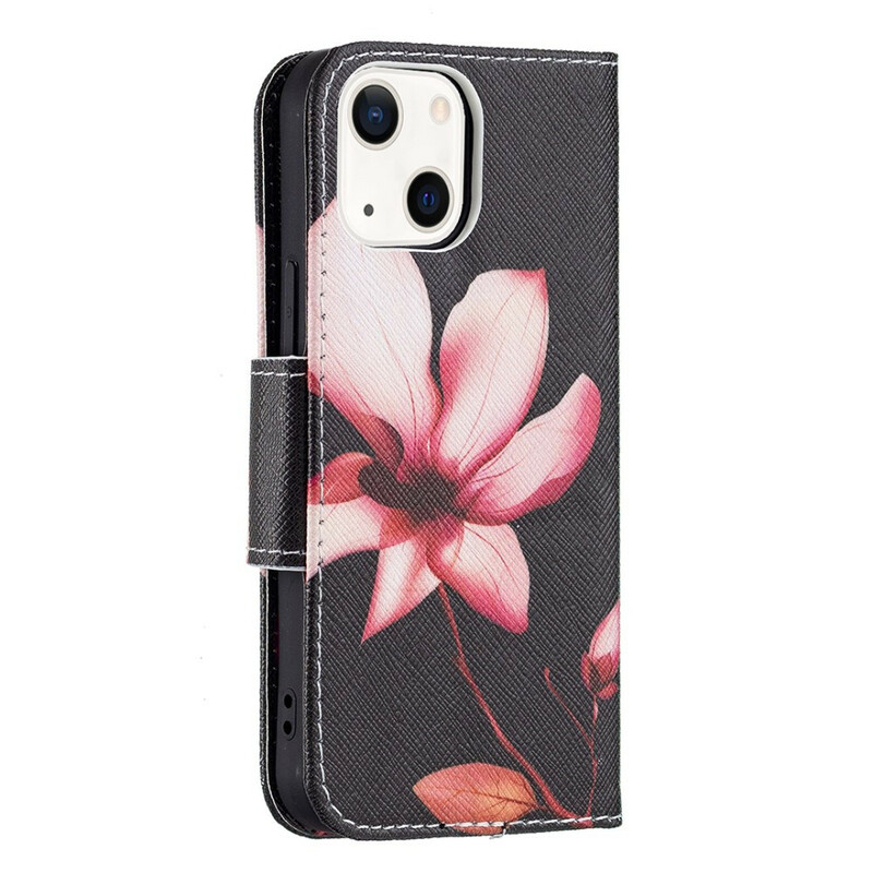 Housse iPhone 13 Mini Fleur Rose