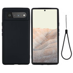 Coque Google Pixel 6 Silicone Liquide Avec Lanière