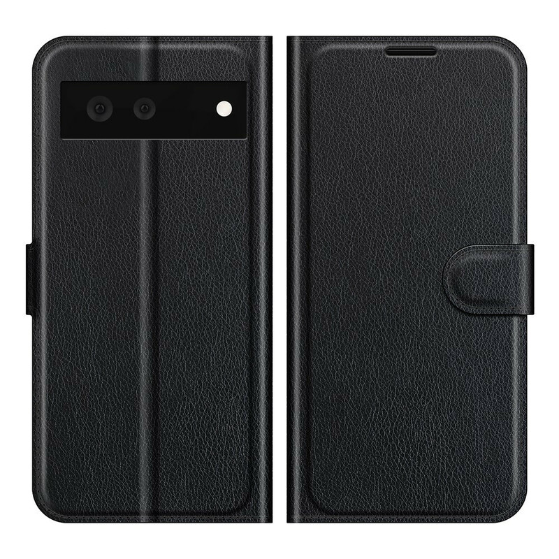 Housse Google Pixel 6 Simili Cuir Litchi Classique