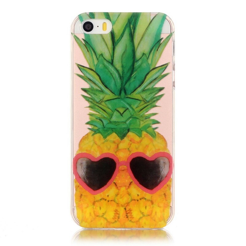 Coque iPhone SE/5/5S Transparente Incognito Ananas