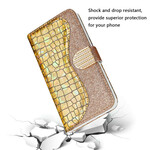 Housse iPhone 13 Mini Croco Diamants