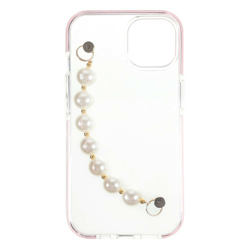 Coque iPhone 13 Mini Silicone Bracelet Perles