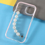 Coque iPhone 13 Mini Silicone Bracelet Perles