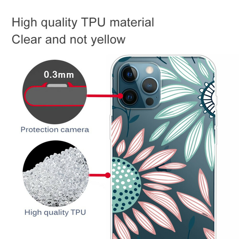 Coque iPhone 13 Pro Max Transparente Une Fleur