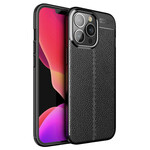 Coque iPhone 13 Pro Effet Cuir Litchi Double Line