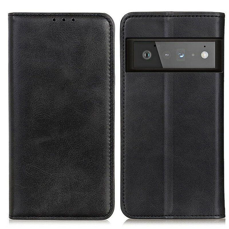 Flip Cover Google Pixel 6 Pro Cuir Fendu Mat