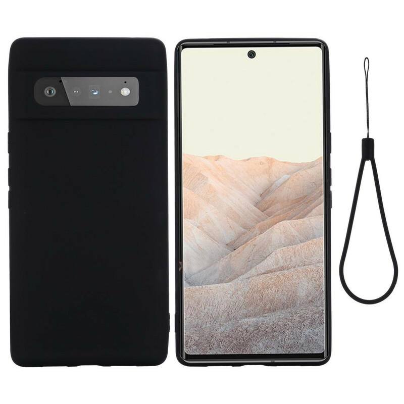 Coque Google Pixel 6 Pro Silicone Liquide Avec Lanière