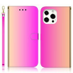 Housse iPhone 13 Pro Simili Cuir Couverture Miroir