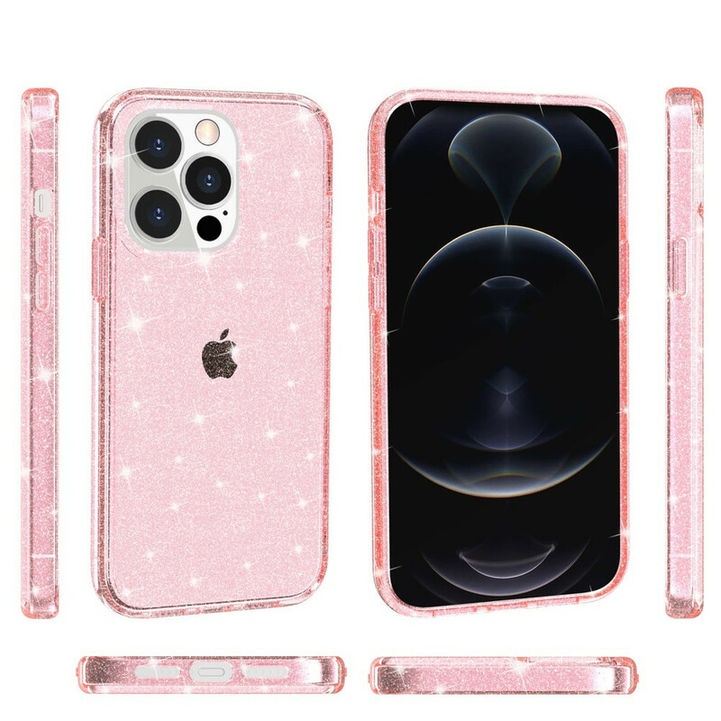 Coque iPhone 12 Pro Transparente Paillettes