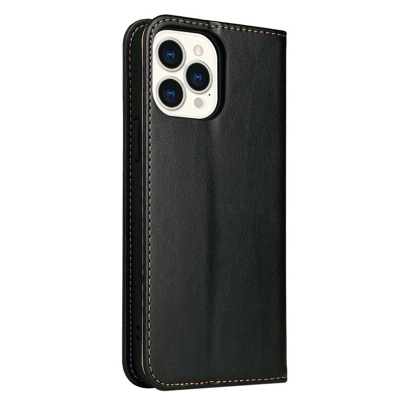 Flip Cover iPhone 13 Pro Simili Cuir Sobriété