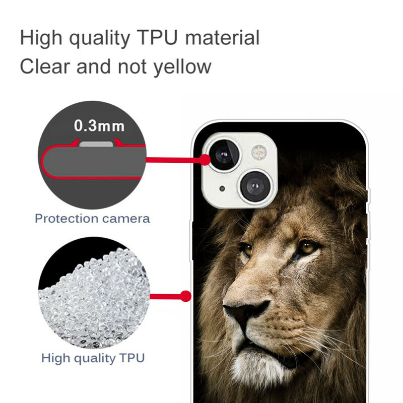 Coque iPhone 13 Tête de Lion