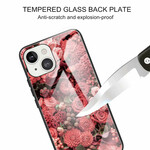 Coque iPhone 13 Verre trempé Fleurs Roses