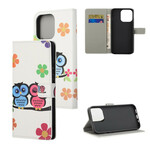 Housse iPhone 13 Couple de Hiboux