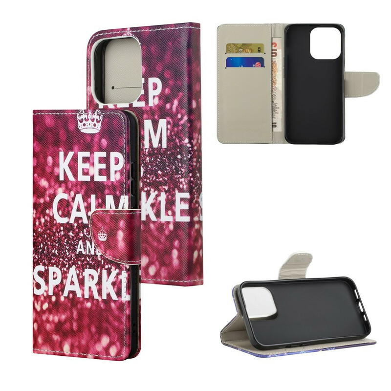 Housse iPhone 13 Keep Calm and Sparkle